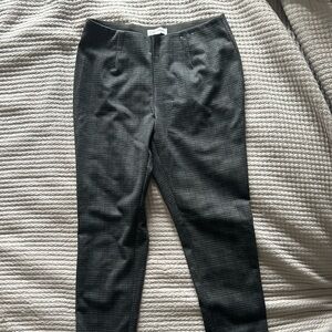 Calvin Klein Gray Plaid stretch ankle pant